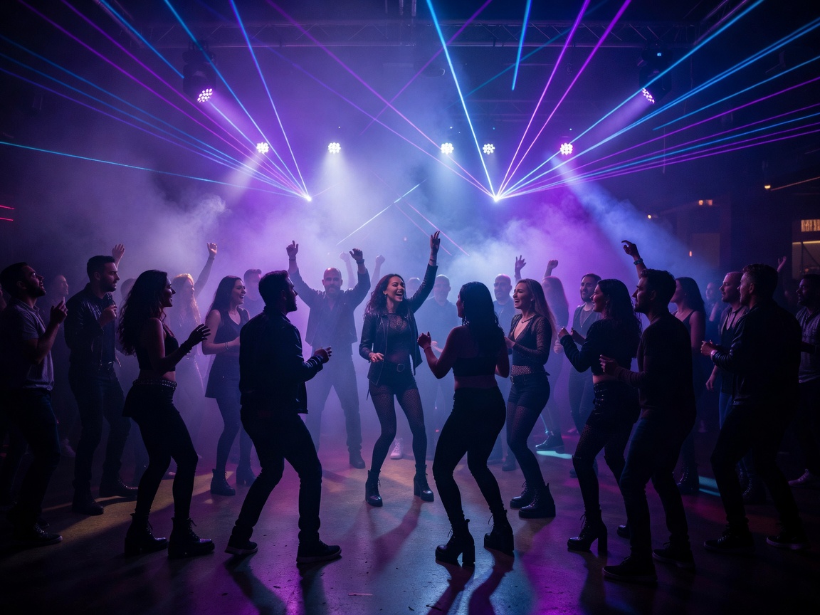 Rex Club dancefloor illuminated by ambient club lighting